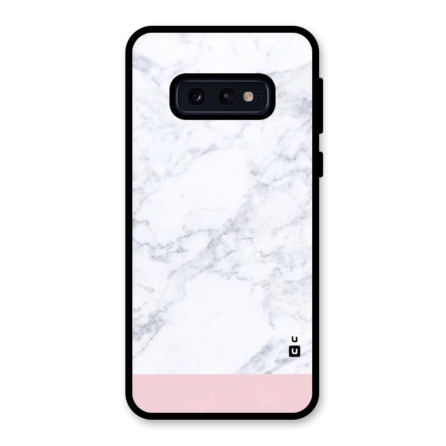 Pink White Merge Marble Glass Back Case for Galaxy S10e