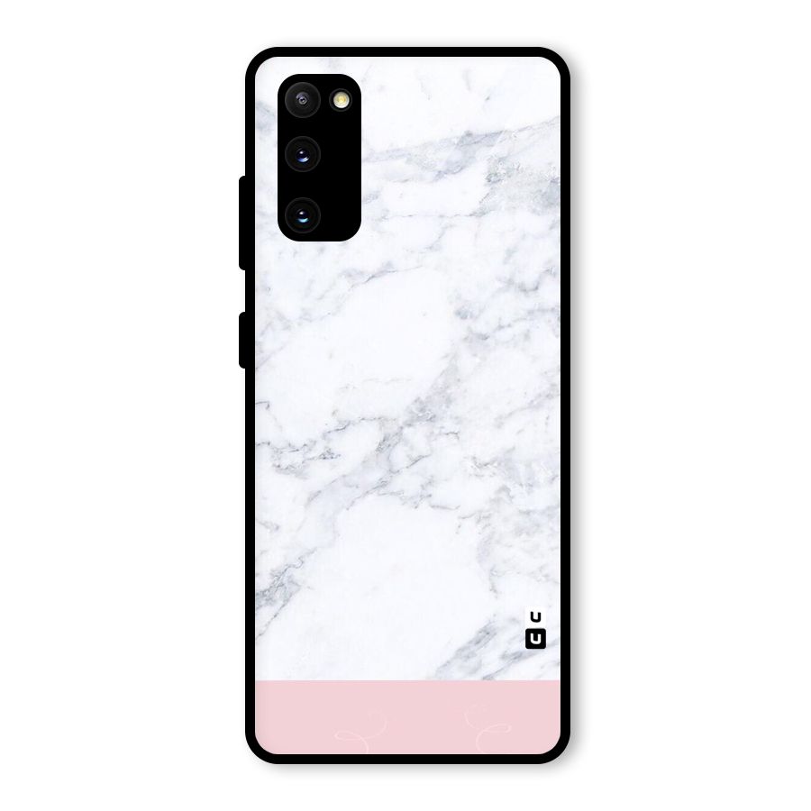 Pink White Merge Marble Glass Back Case for Galaxy S20 FE
