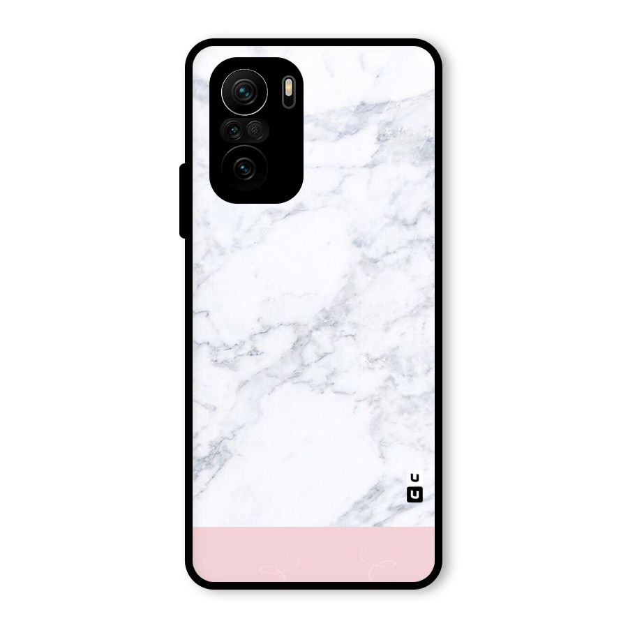Pink White Merge Marble Glass Back Case for Mi 11x