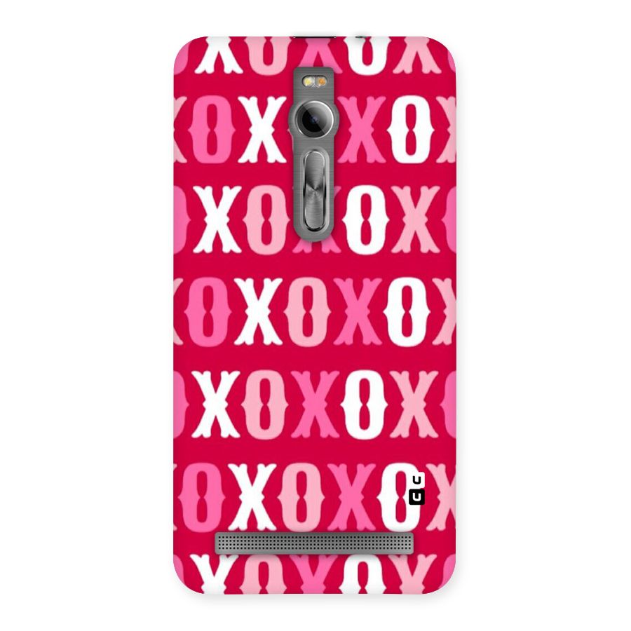Pink White Xoxo Back Case for Asus Zenfone 2