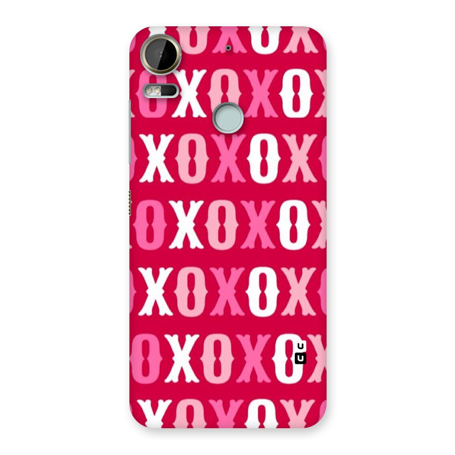 Pink White Xoxo Back Case for Desire 10 Pro
