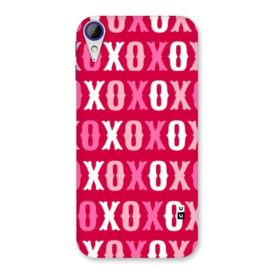 Pink White Xoxo Back Case for Desire 830