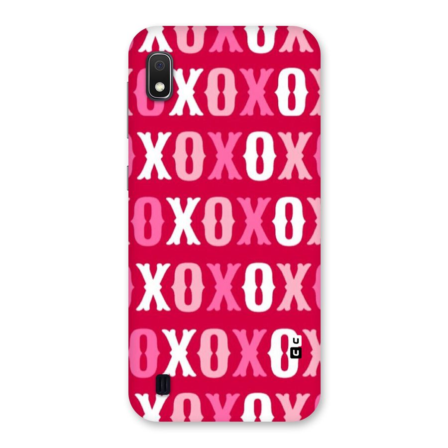 Pink White Xoxo Back Case for Galaxy A10
