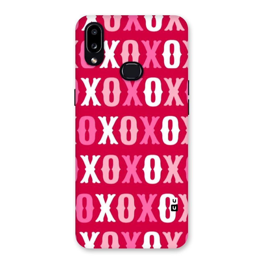 Pink White Xoxo Back Case for Galaxy A10s