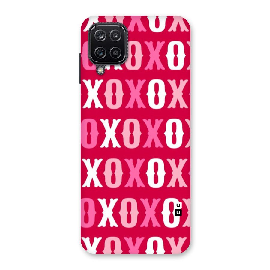 Pink White Xoxo Back Case for Galaxy A12