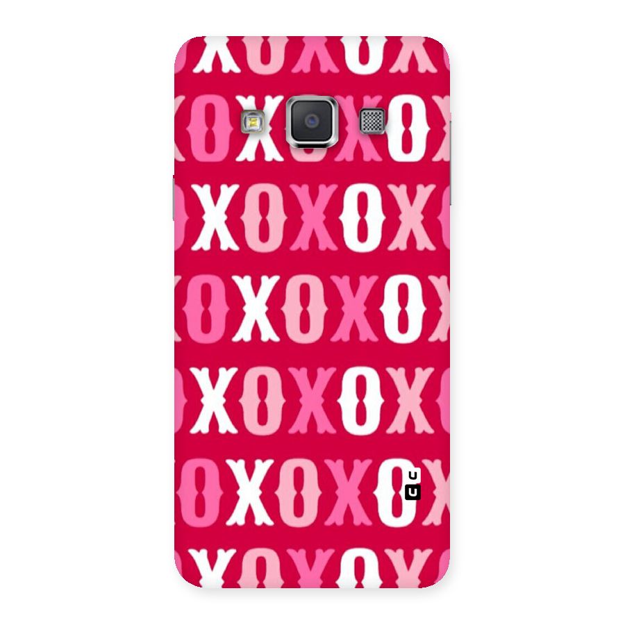Pink White Xoxo Back Case for Galaxy A3