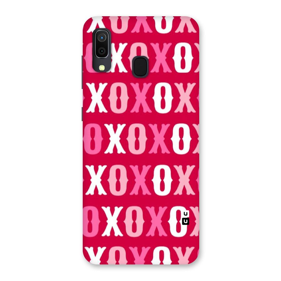 Pink White Xoxo Back Case for Galaxy A30