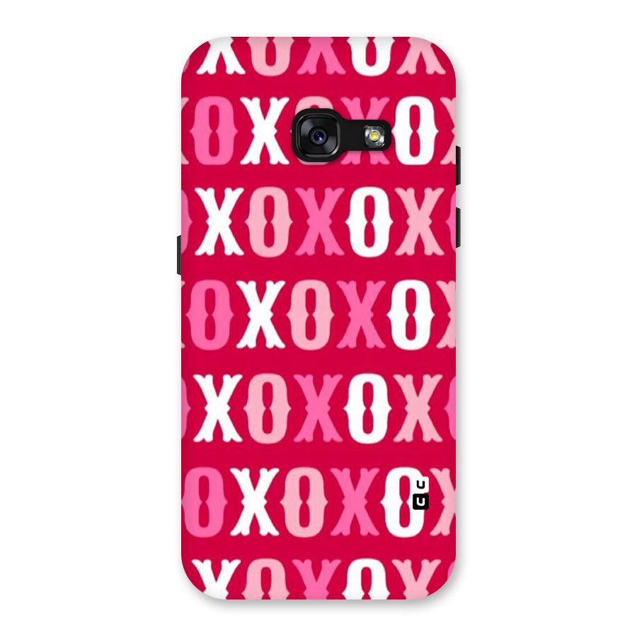 Pink White Xoxo Back Case for Galaxy A3 (2017)
