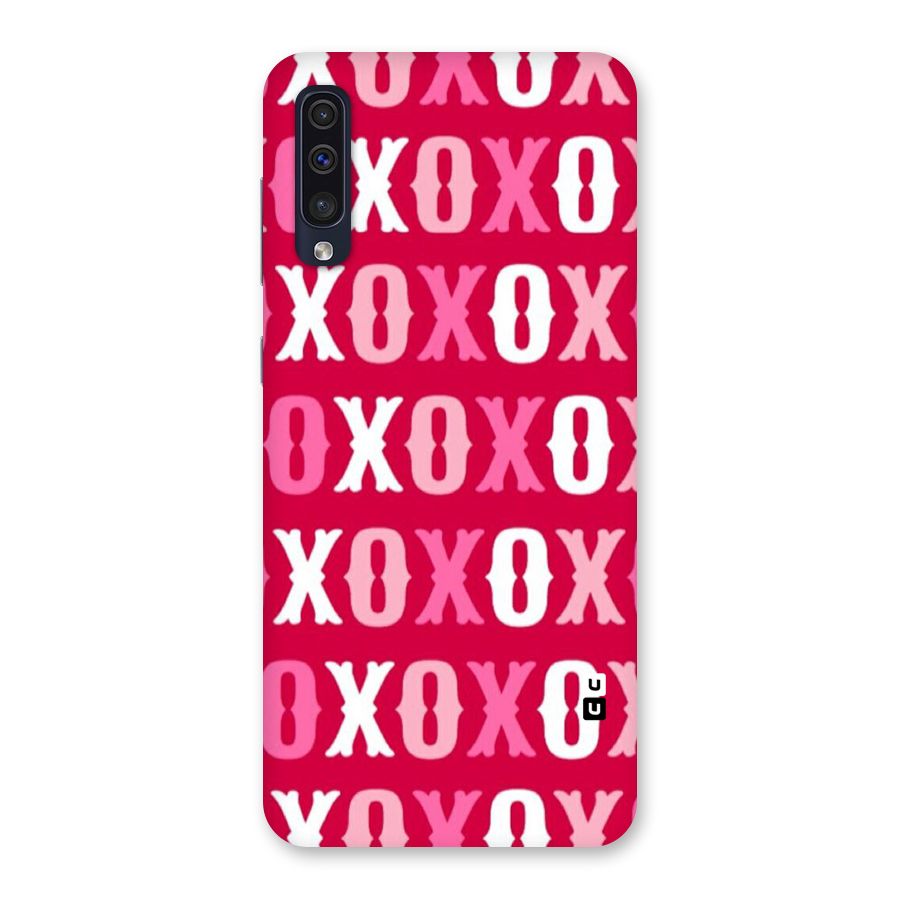 Pink White Xoxo Back Case for Galaxy A50