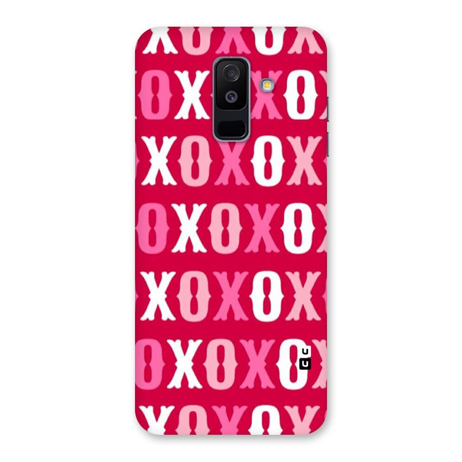 Pink White Xoxo Back Case for Galaxy A6 Plus