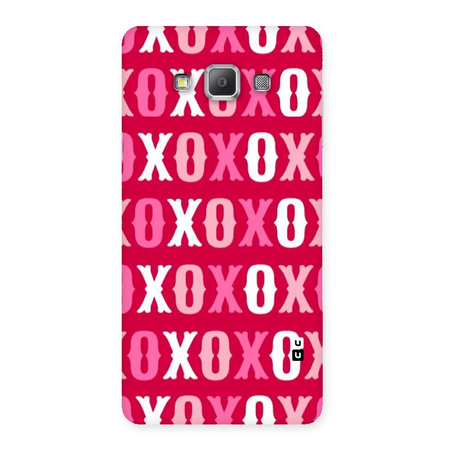 Pink White Xoxo Back Case for Galaxy A7