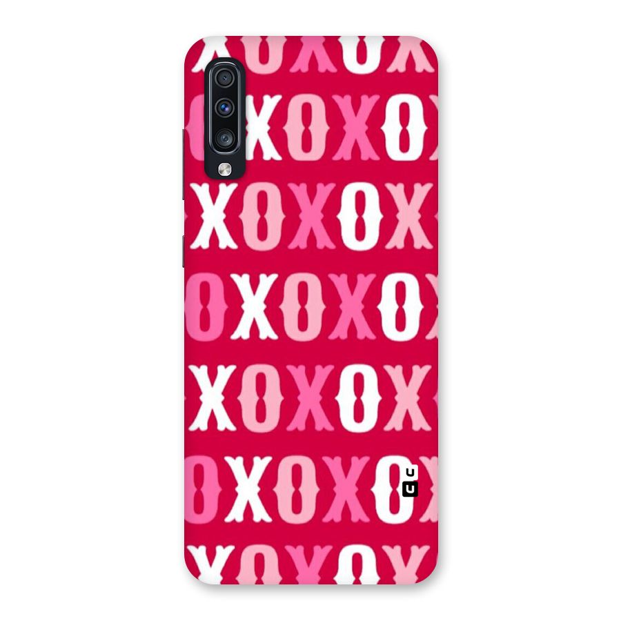 Pink White Xoxo Back Case for Galaxy A70