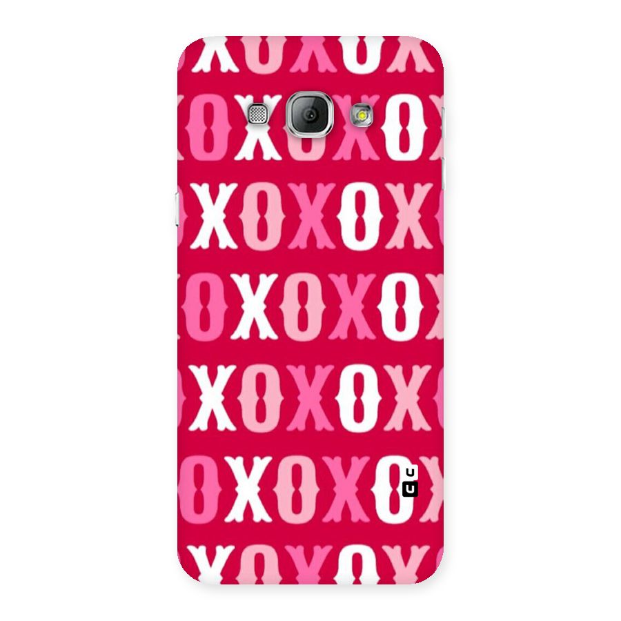 Pink White Xoxo Back Case for Galaxy A8
