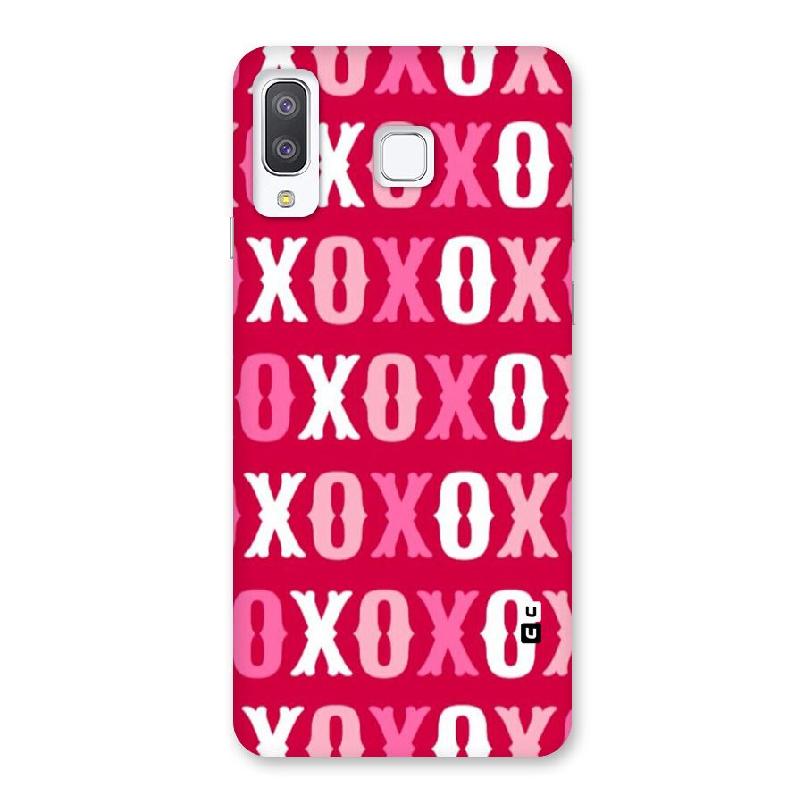 Pink White Xoxo Back Case for Galaxy A8 Star