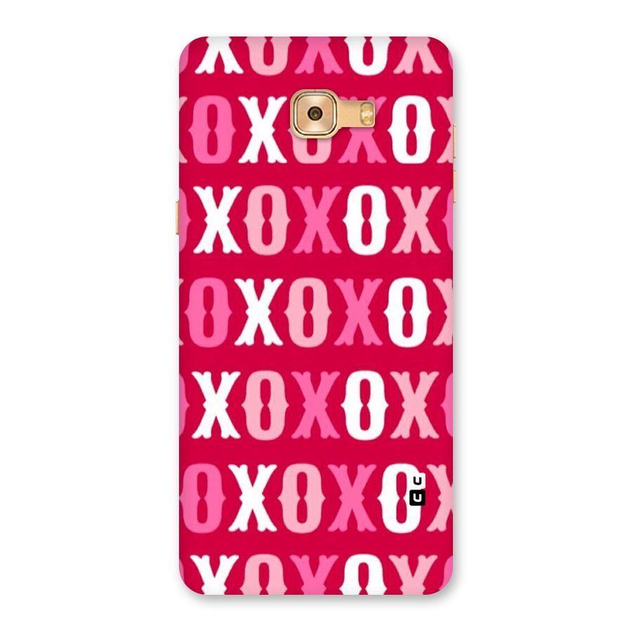 Pink White Xoxo Back Case for Galaxy C9 Pro