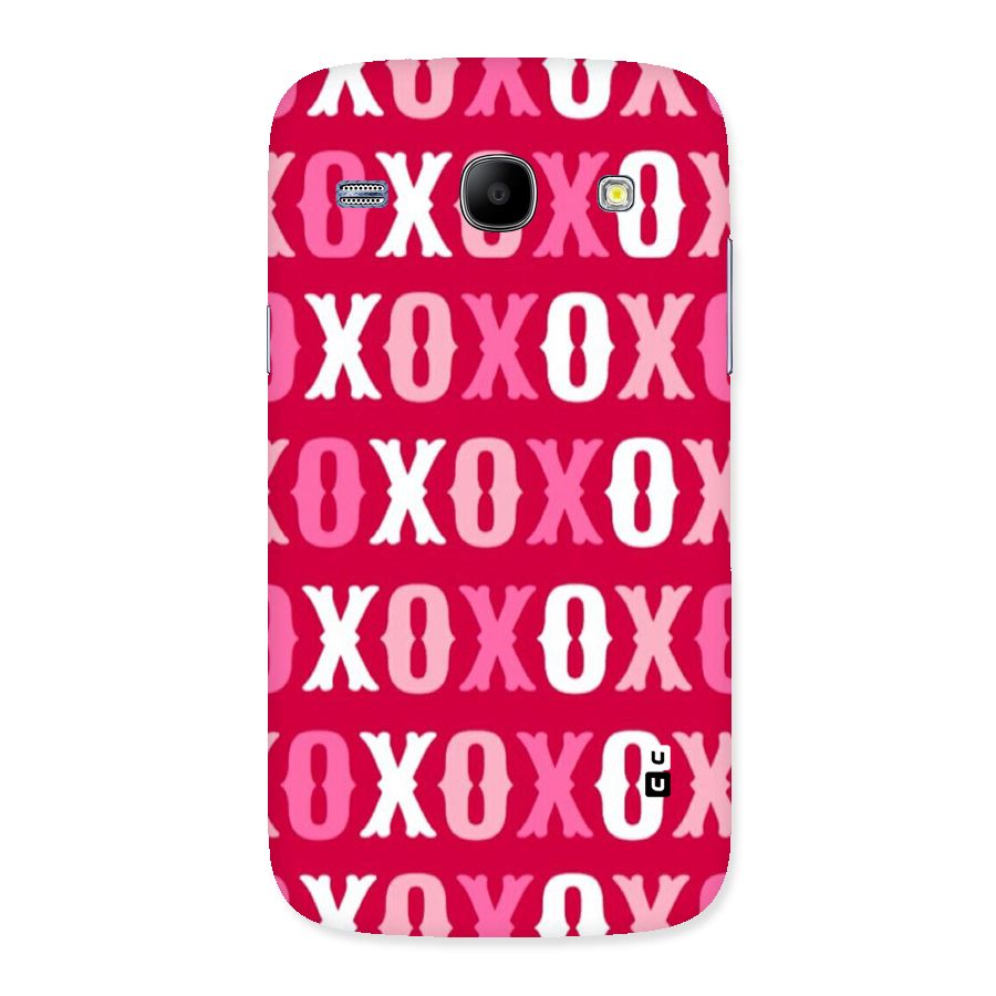 Pink White Xoxo Back Case for Galaxy Core