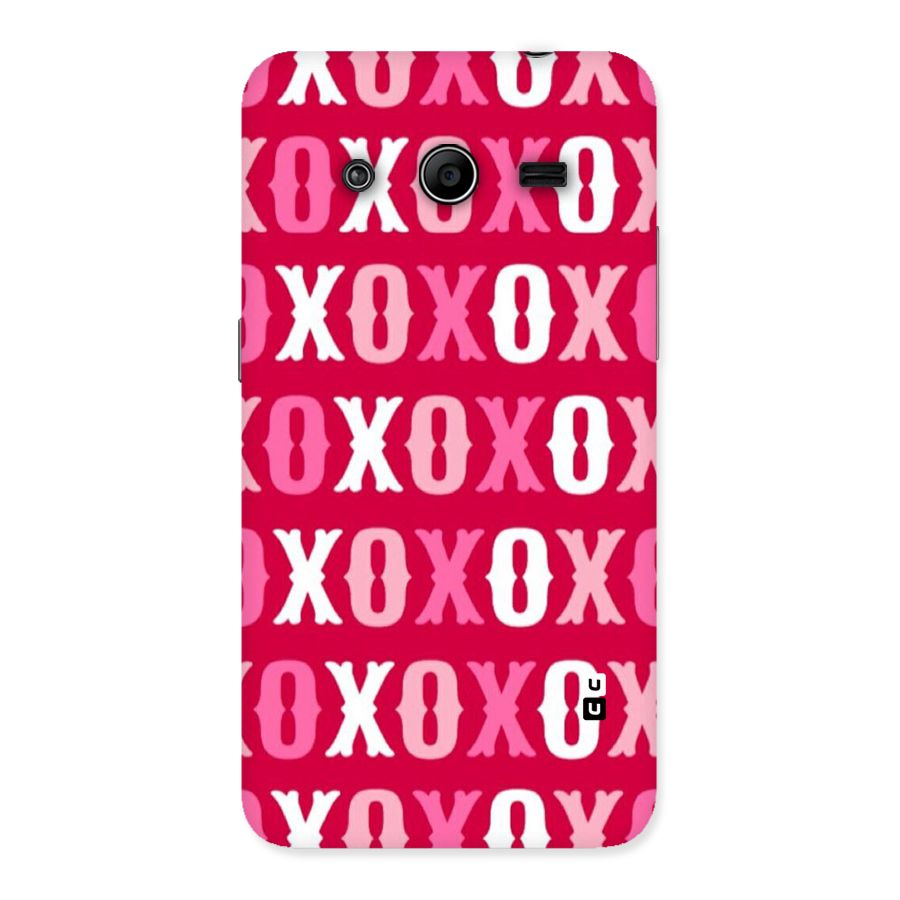 Pink White Xoxo Back Case for Galaxy Core 2