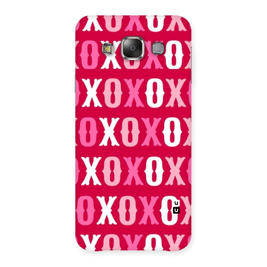 Pink White Xoxo Back Case for Galaxy E7