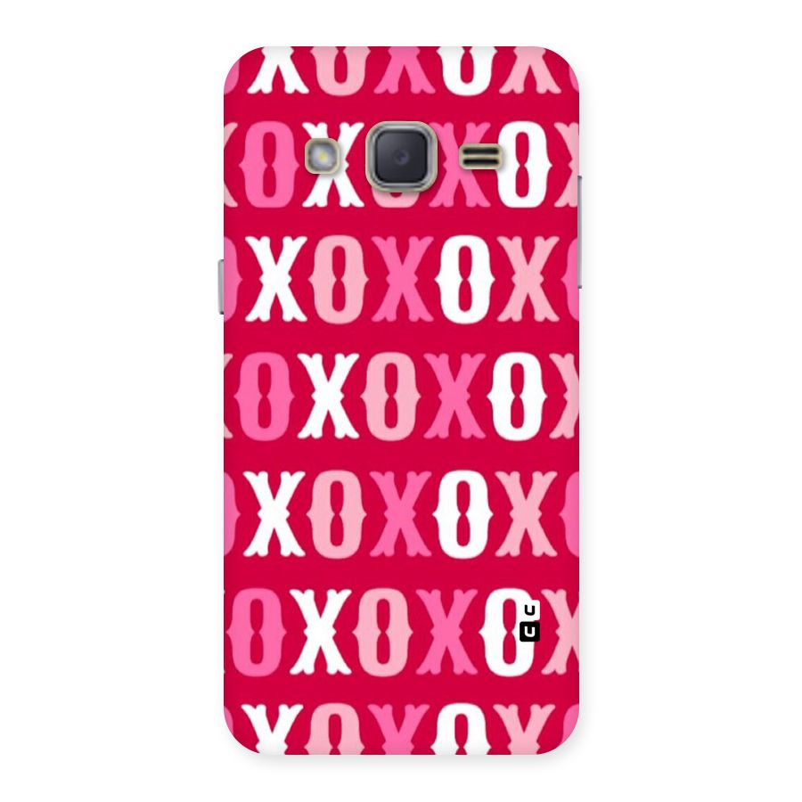 Pink White Xoxo Back Case for Galaxy J2