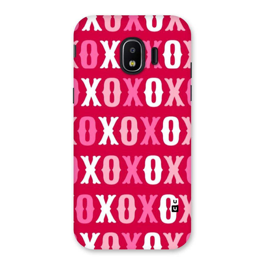 Pink White Xoxo Back Case for Galaxy J2 Pro 2018