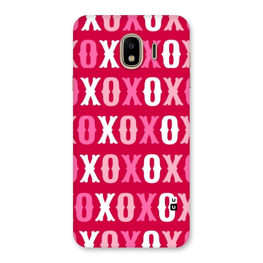 Pink White Xoxo Back Case for Galaxy J4