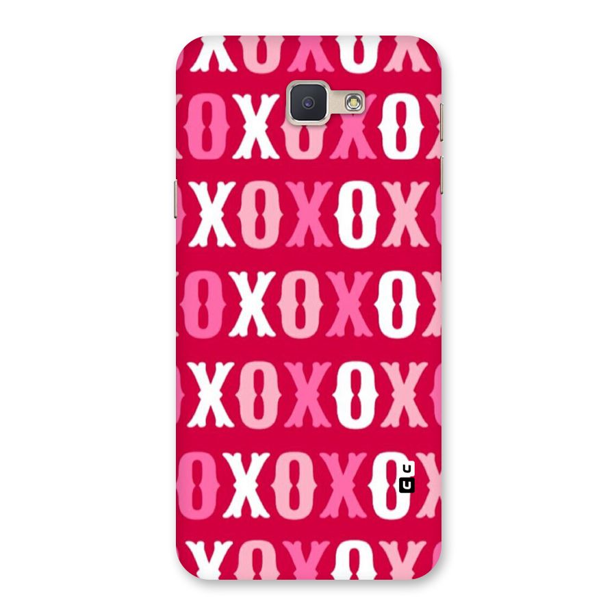 Pink White Xoxo Back Case for Galaxy J5 Prime
