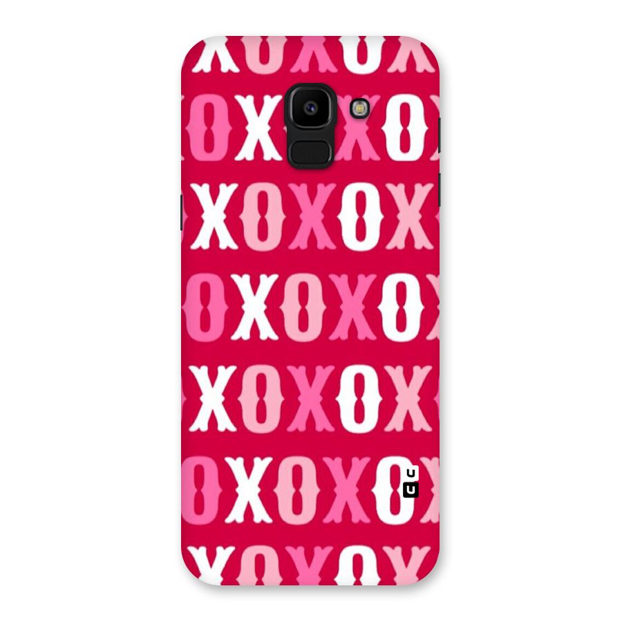 Pink White Xoxo Back Case for Galaxy J6