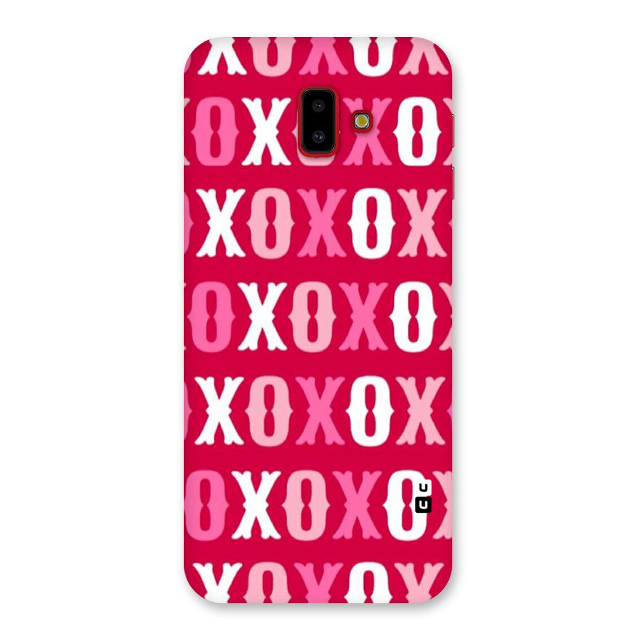 Pink White Xoxo Back Case for Galaxy J6 Plus