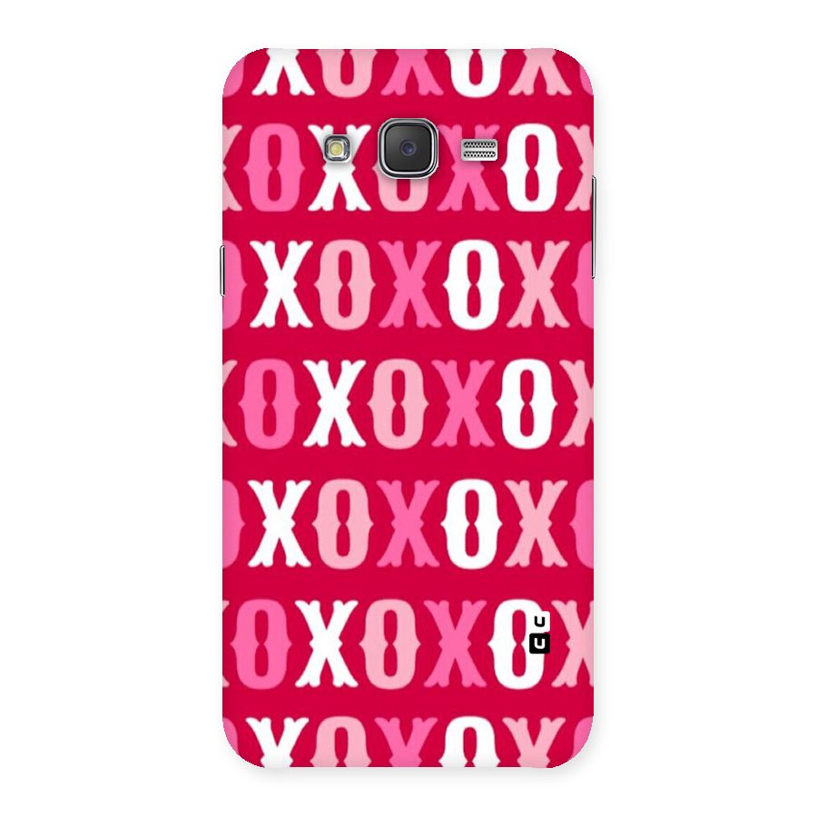 Pink White Xoxo Back Case for Galaxy J7