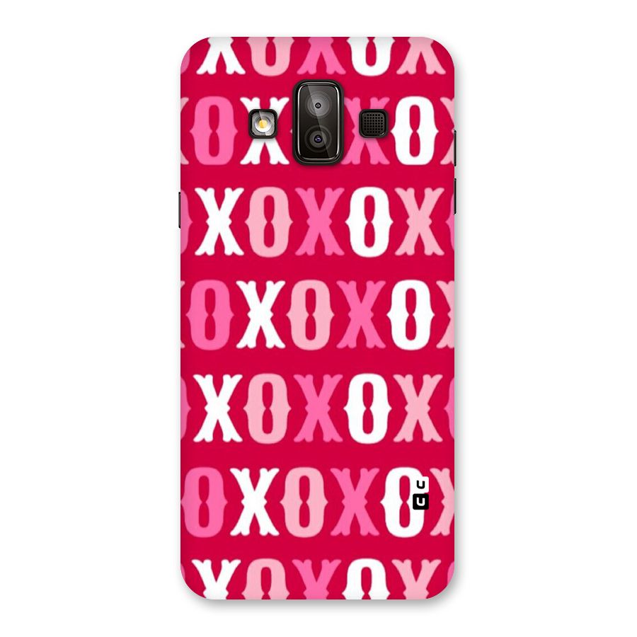 Pink White Xoxo Back Case for Galaxy J7 Duo