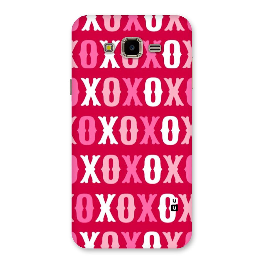 Pink White Xoxo Back Case for Galaxy J7 Nxt
