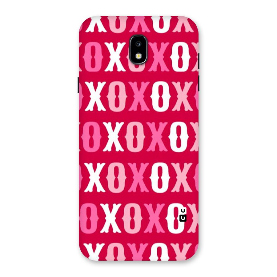 Pink White Xoxo Back Case for Galaxy J7 Pro
