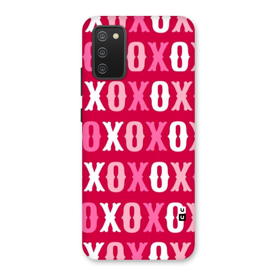 Pink White Xoxo Back Case for Galaxy M02s