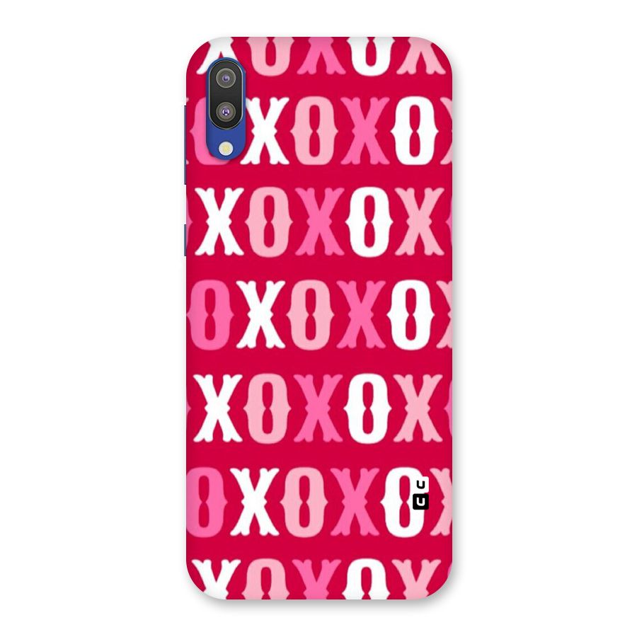 Pink White Xoxo Back Case for Galaxy M10