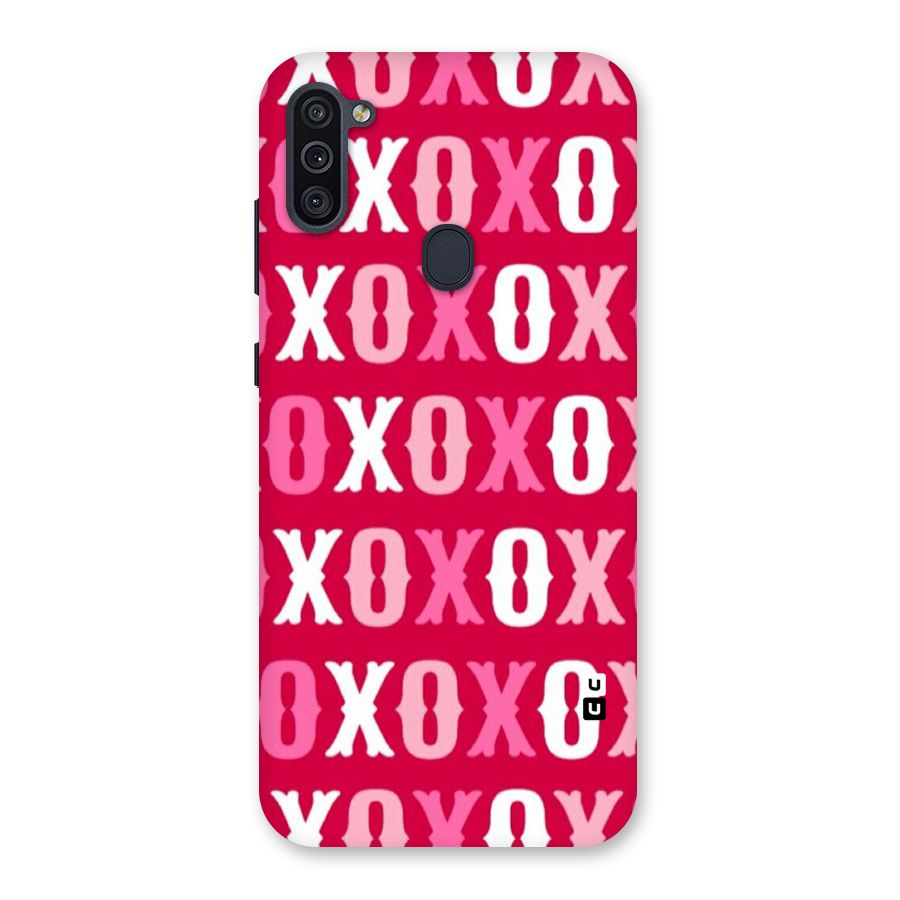 Pink White Xoxo Back Case for Galaxy M11