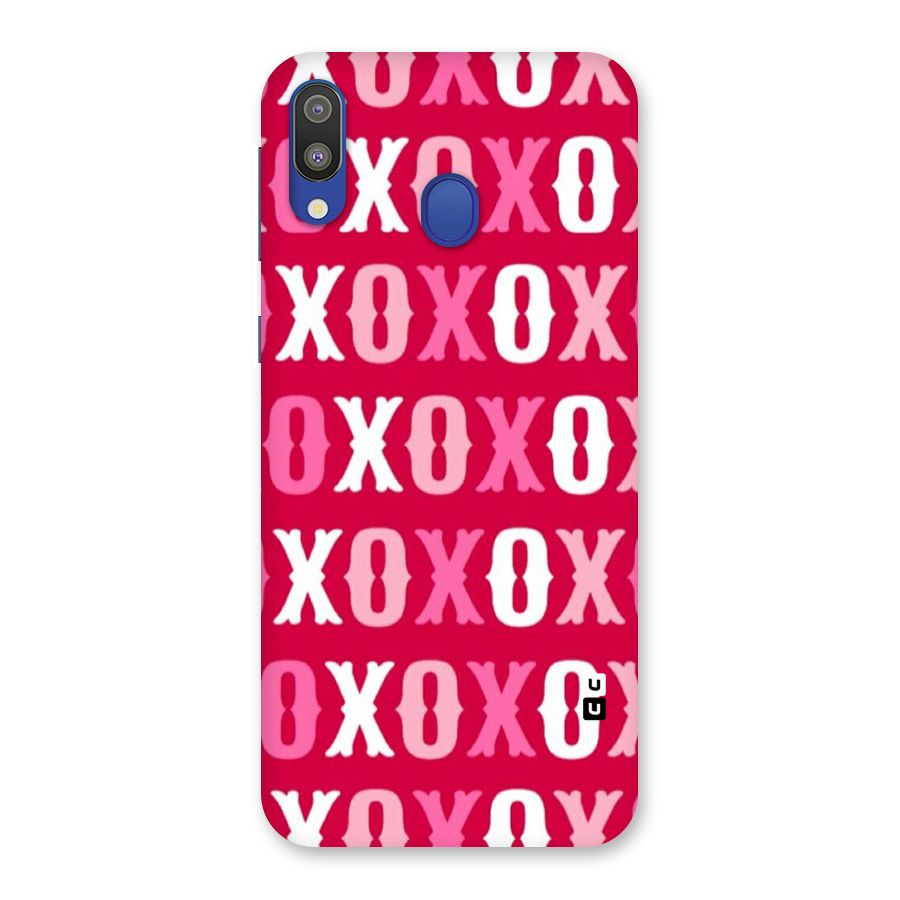 Pink White Xoxo Back Case for Galaxy M20