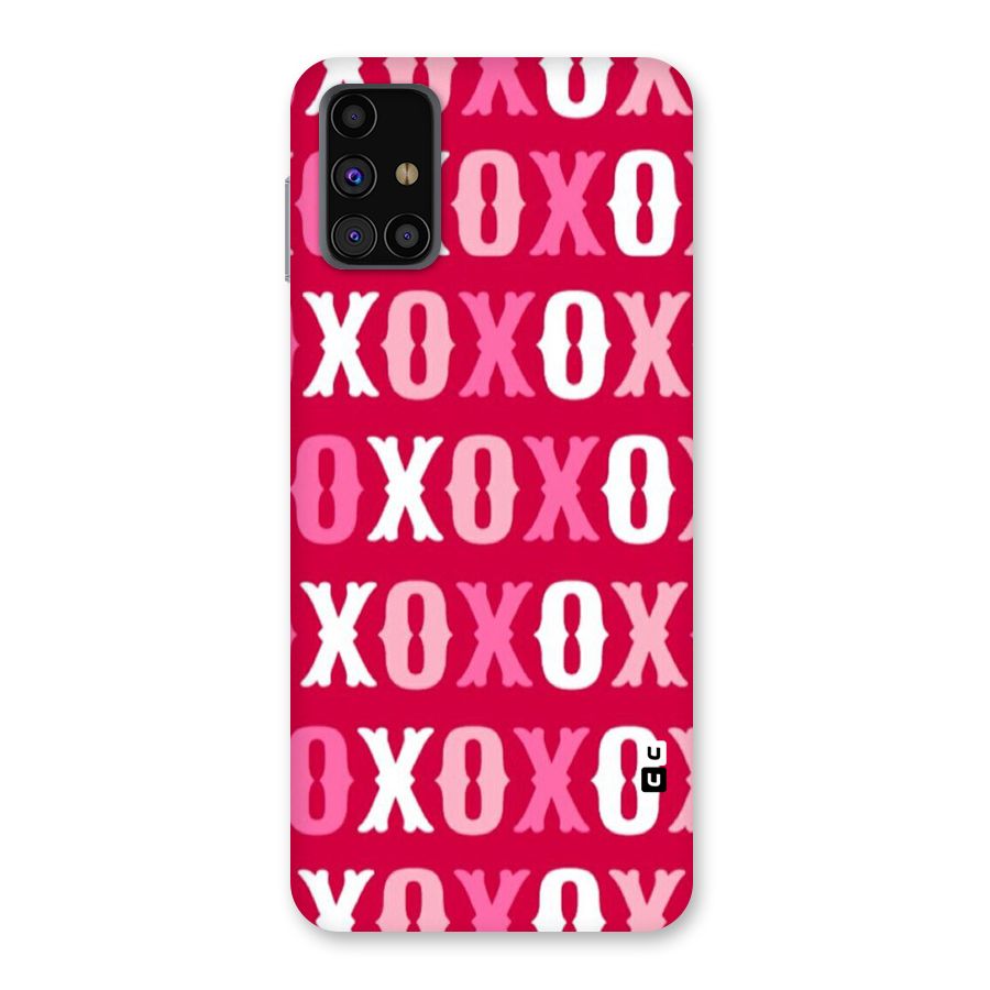 Pink White Xoxo Back Case for Galaxy M31s