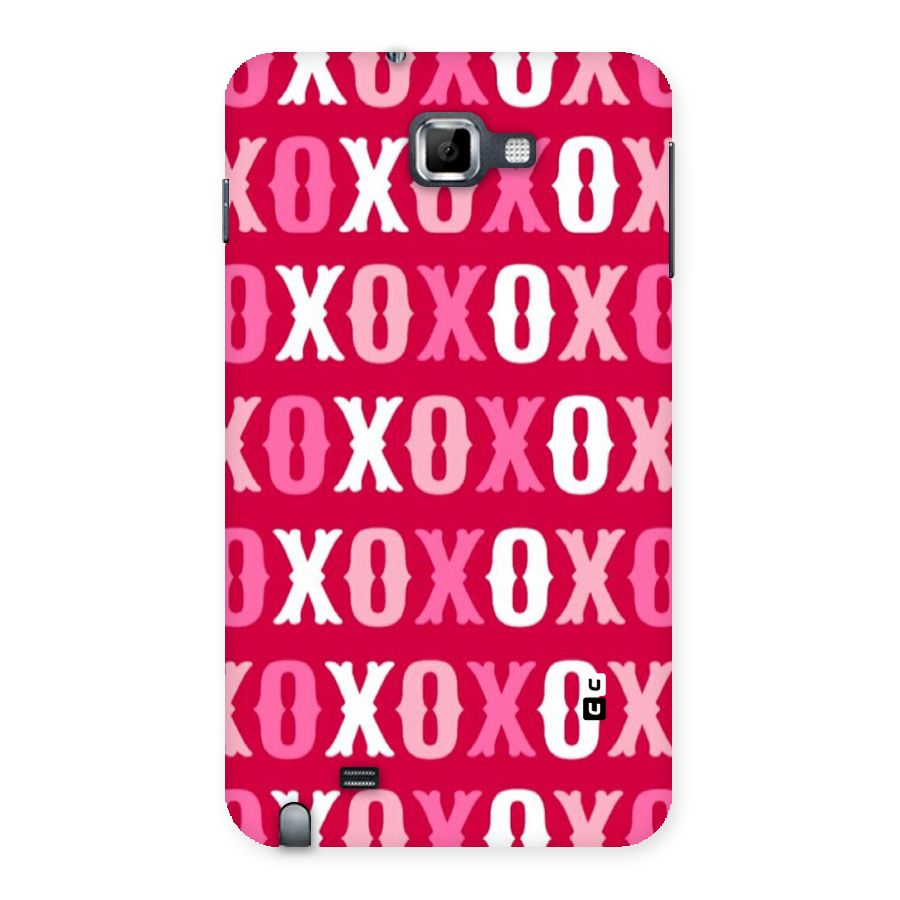 Pink White Xoxo Back Case for Galaxy Note