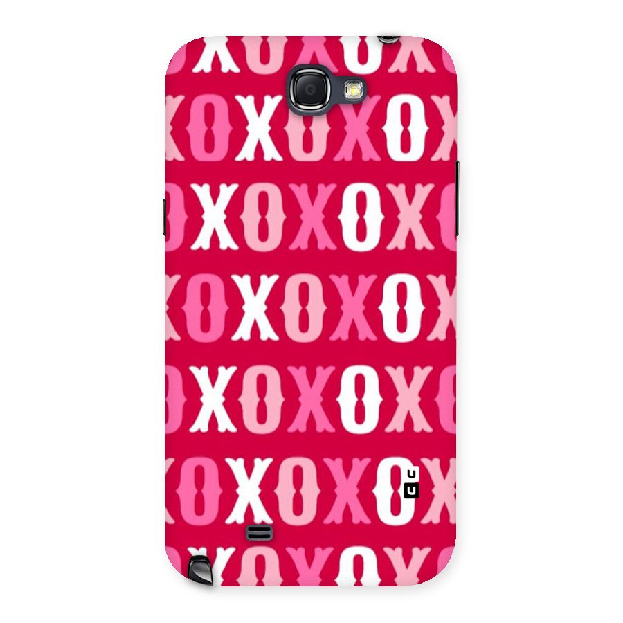 Pink White Xoxo Back Case for Galaxy Note 2