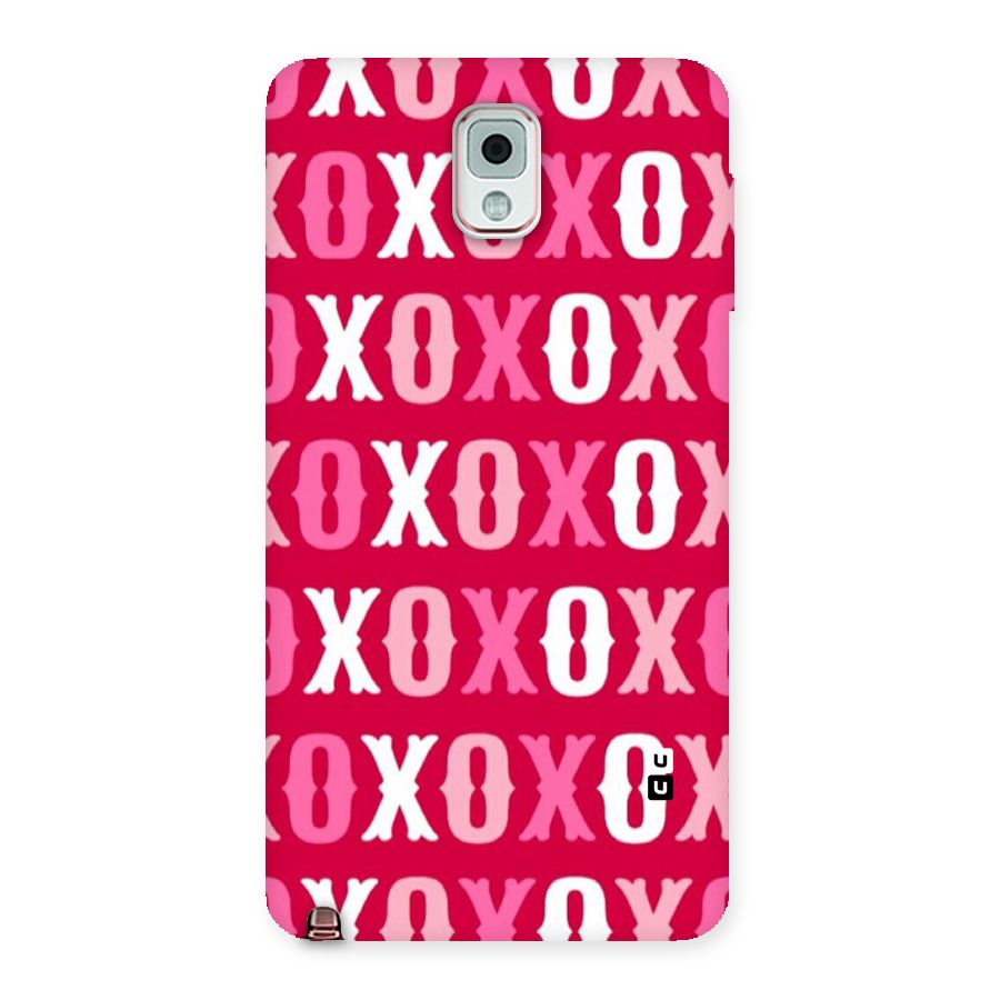 Pink White Xoxo Back Case for Galaxy Note 3