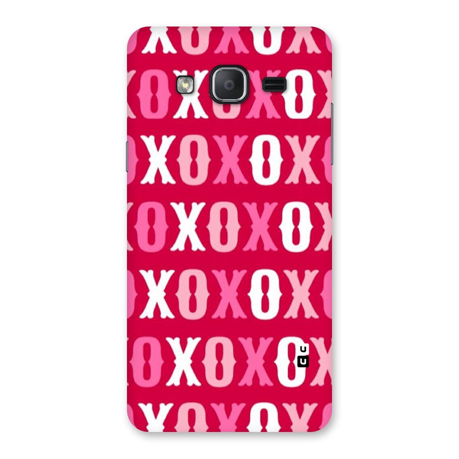Pink White Xoxo Back Case for Galaxy On7 2015