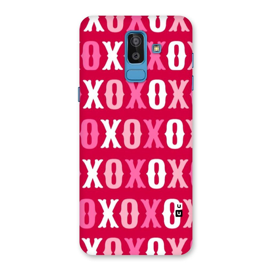 Pink White Xoxo Back Case for Galaxy On8 (2018)