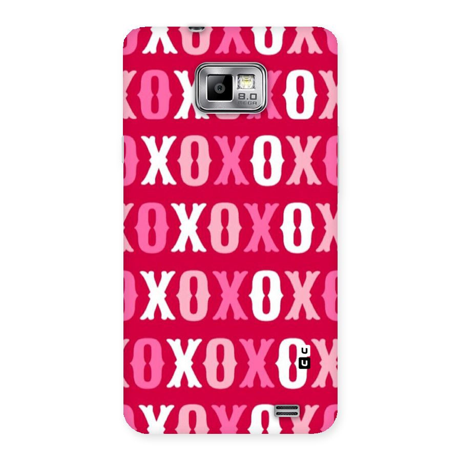 Pink White Xoxo Back Case for Galaxy S2
