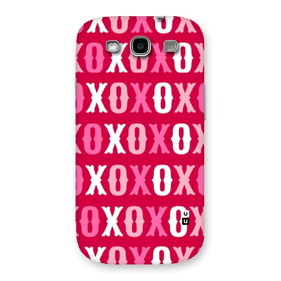 Pink White Xoxo Back Case for Galaxy S3