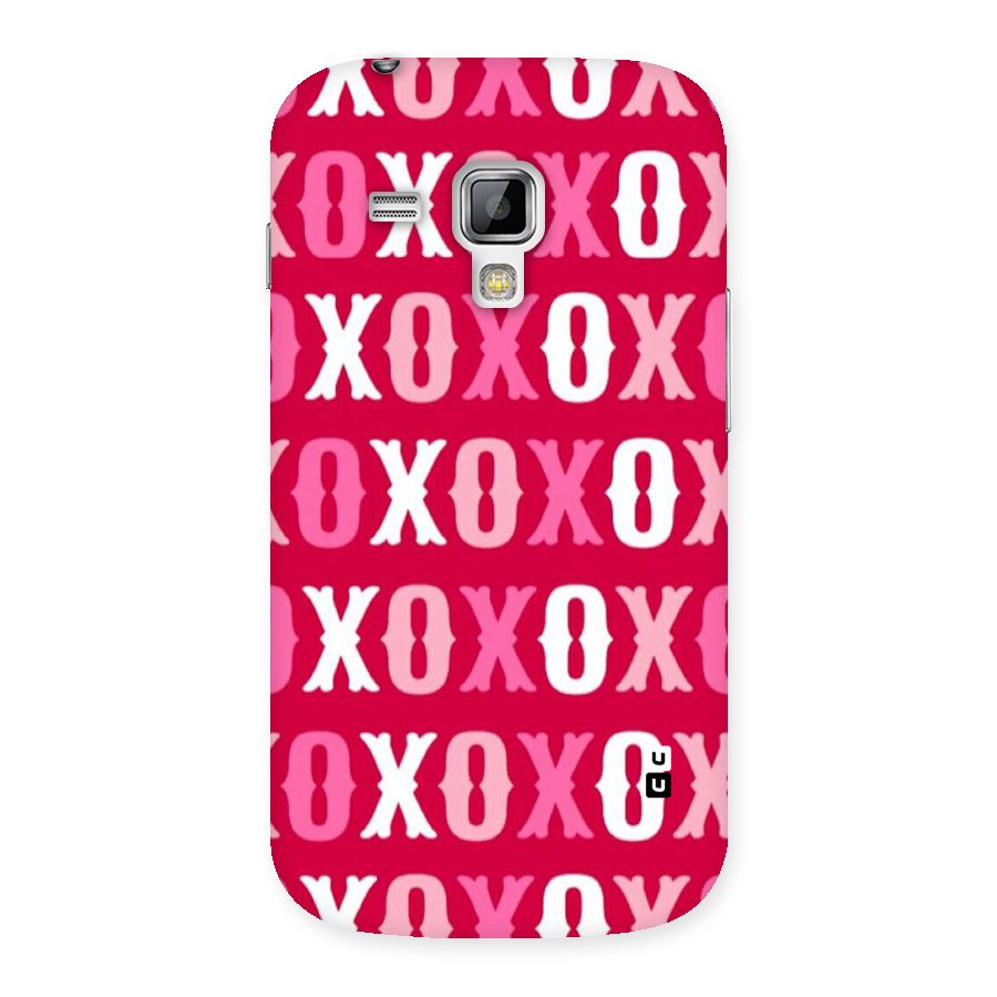 Pink White Xoxo Back Case for Galaxy S Duos
