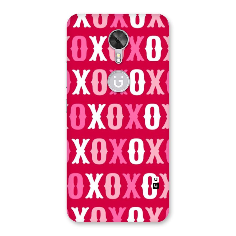 Pink White Xoxo Back Case for Gionee A1