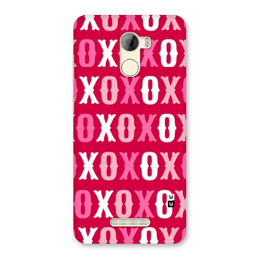 Pink White Xoxo Back Case for Gionee A1 LIte