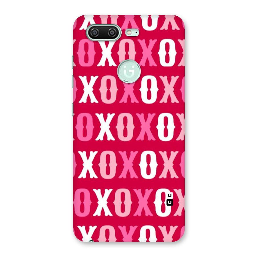Pink White Xoxo Back Case for Gionee S10