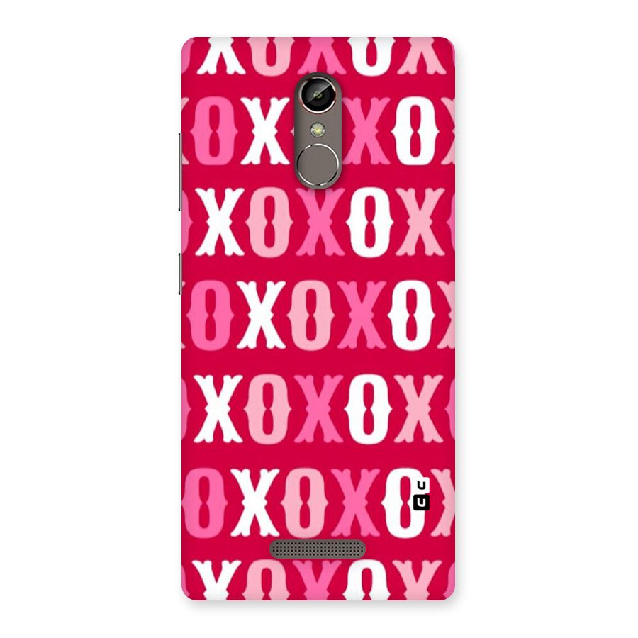 Pink White Xoxo Back Case for Gionee S6s
