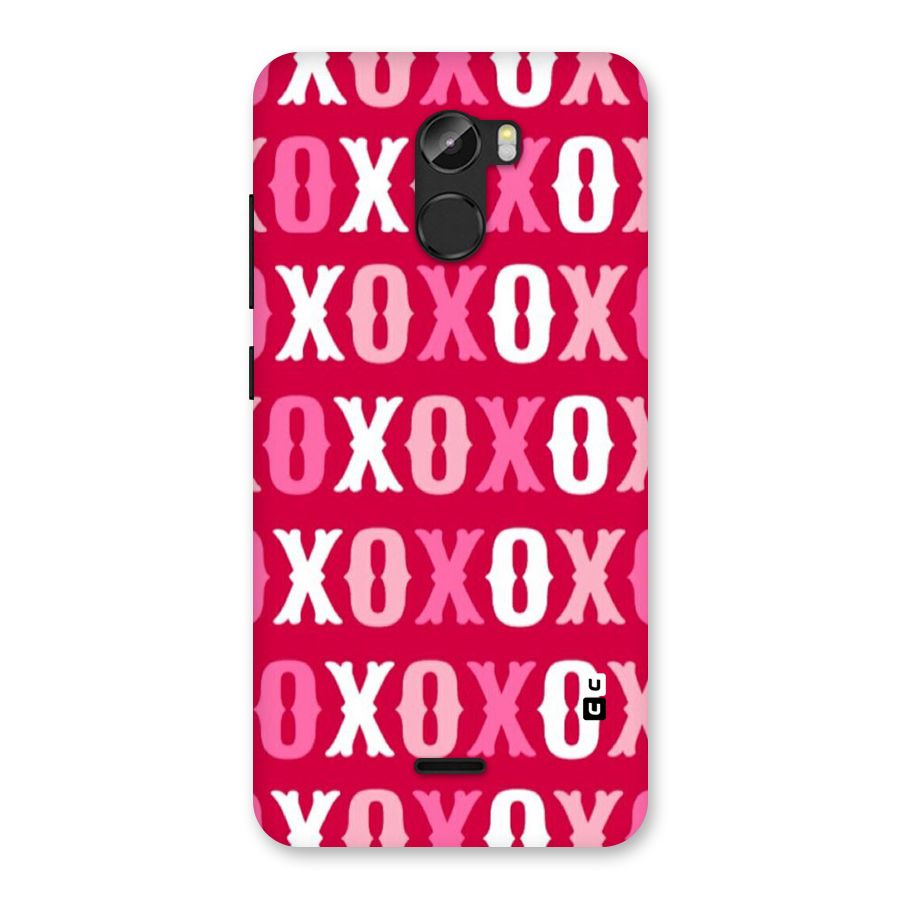 Pink White Xoxo Back Case for Gionee X1